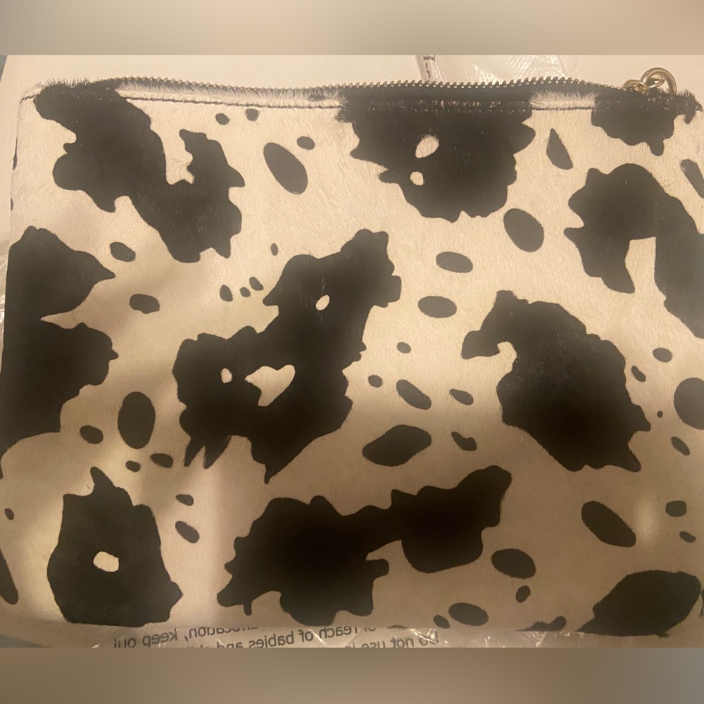 Asos cow print clutch faux leather